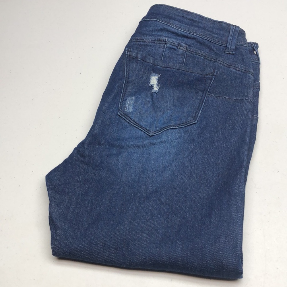 DISTRESS WAX JEANS BUTT I LOVE YOU SKINNY JEANS 11/30x28 ⭐️